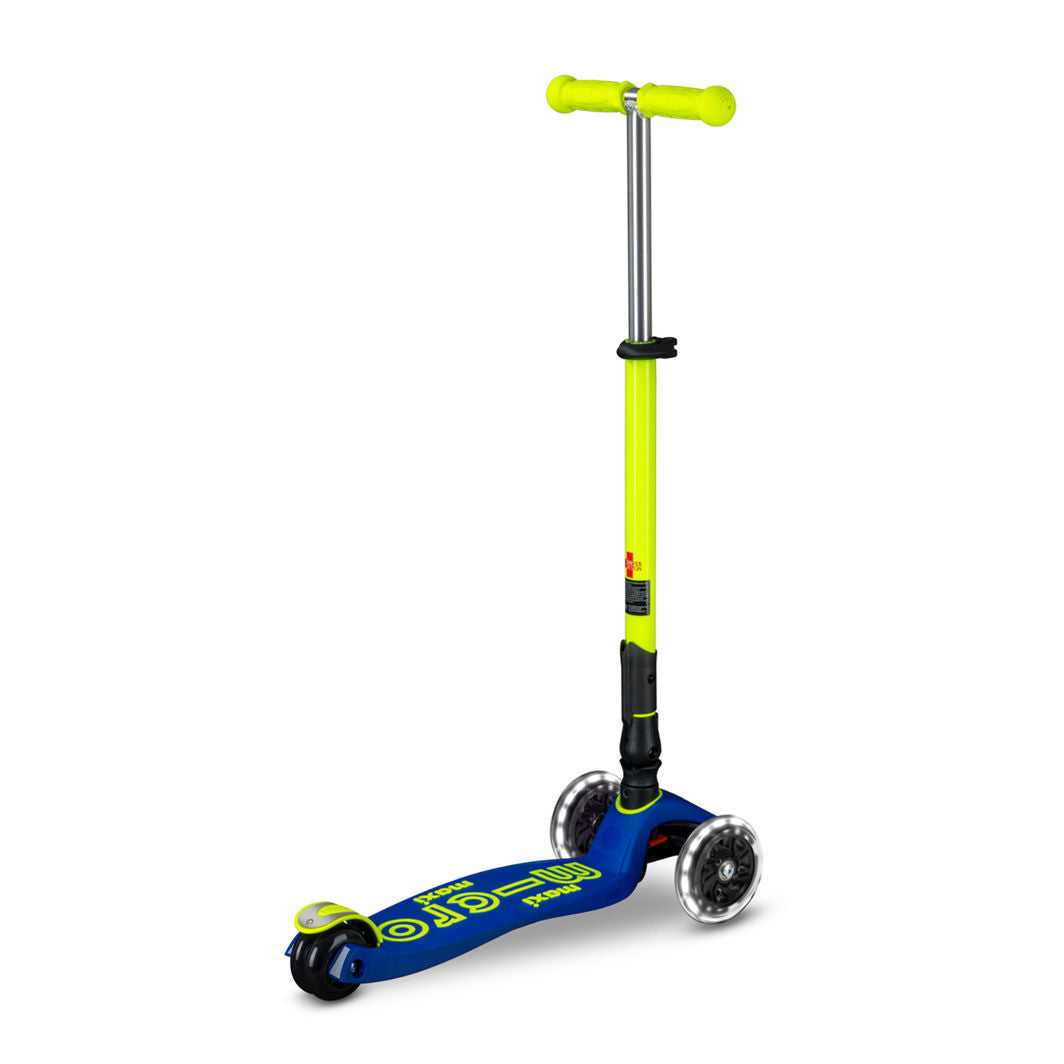 Micro sparkesykkel Maxi Deluxe Foldbar LED, Neon Canary Yellow