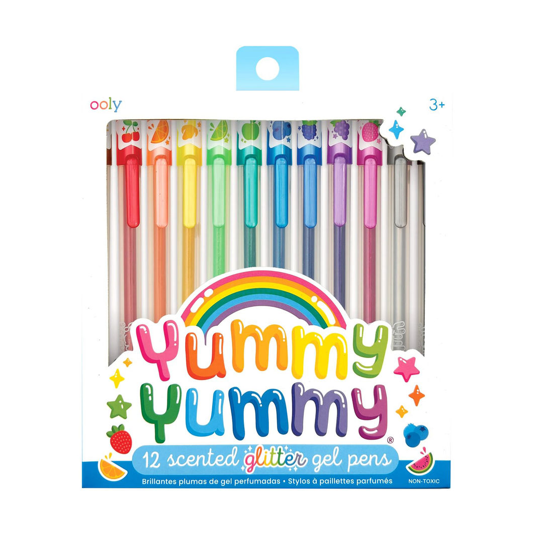 Ooly Gelpen med duft 12 stk, Yummy Yummy Glitter