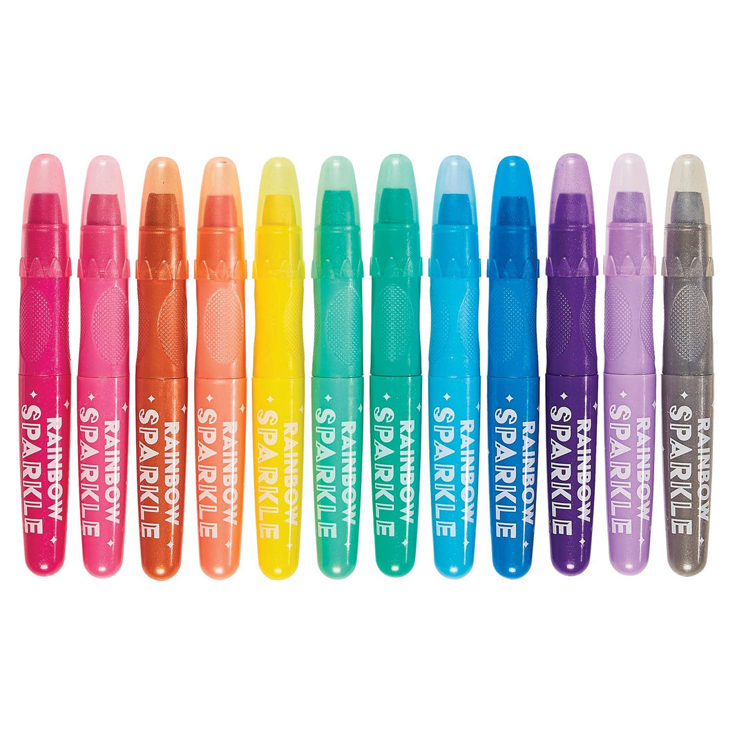 Ooly Gel farvekridt 12 stk - Rainbow Sparkle Watercolor Metallic