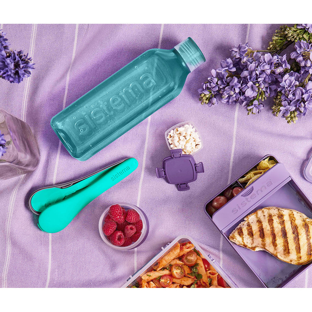 Sistema drikkedunk, Square bottle, 1 L - Minty teal