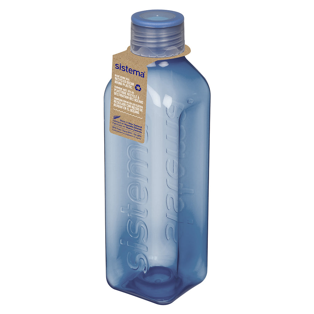 Sistema drikkedunk, Square bottle, 1 L, Mountain blue