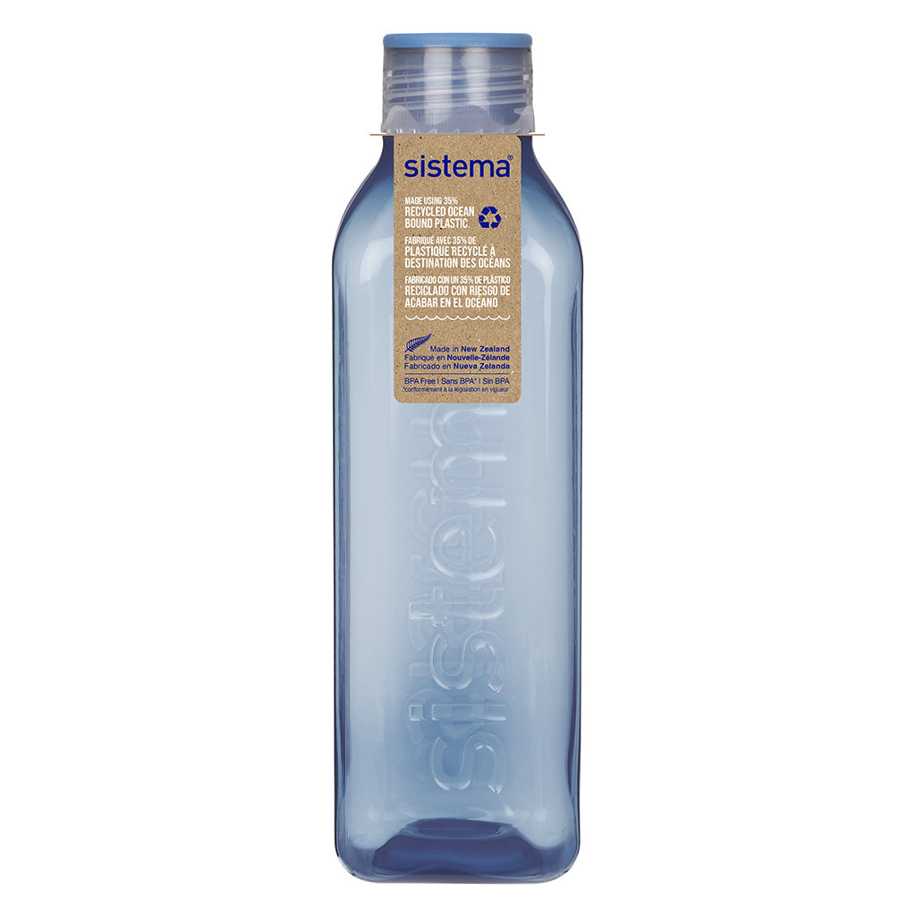 Sistema drikkedunk, Square bottle, 1 L – Mountain blue