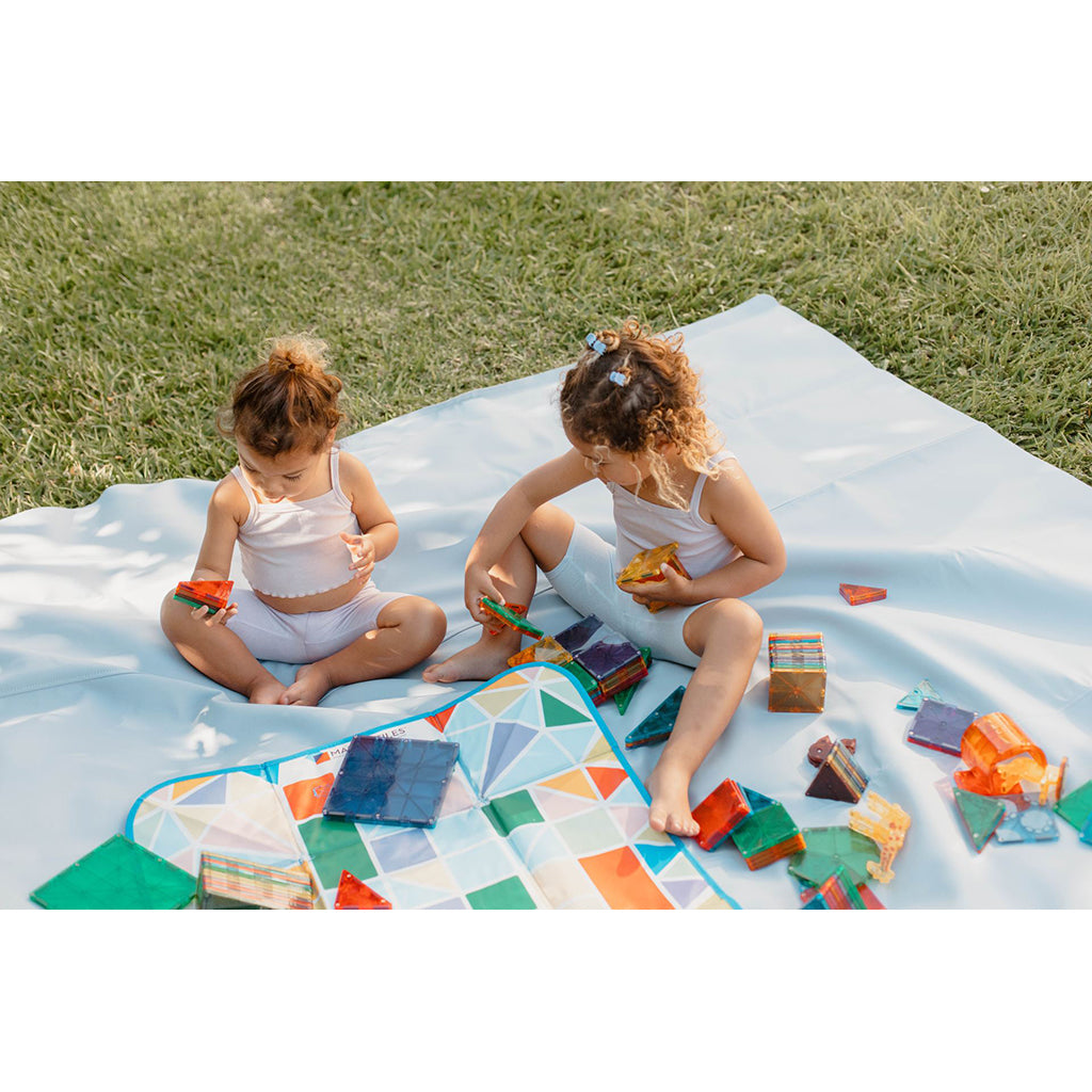 Magna-Tiles oppbevaringseske og leketeppe i ett, Storage bin
