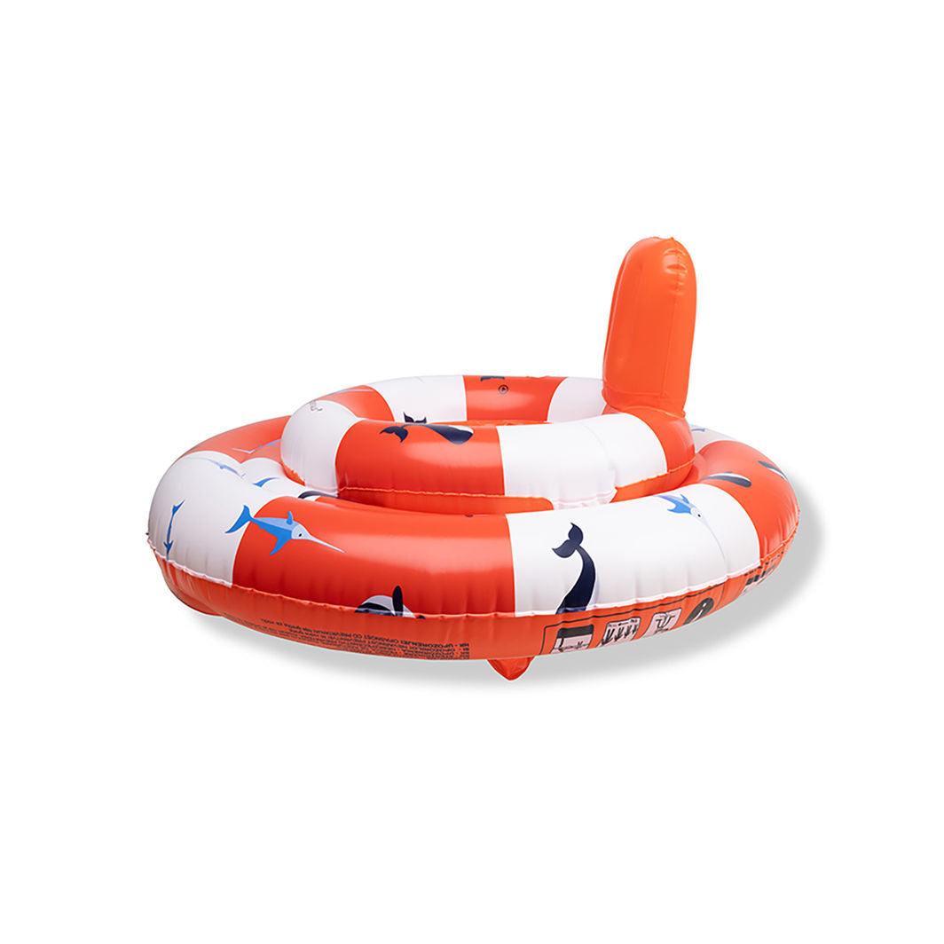 Swim Essentials, Baby badering med ryggstøtte, 0-1 år - Ocean Stripes