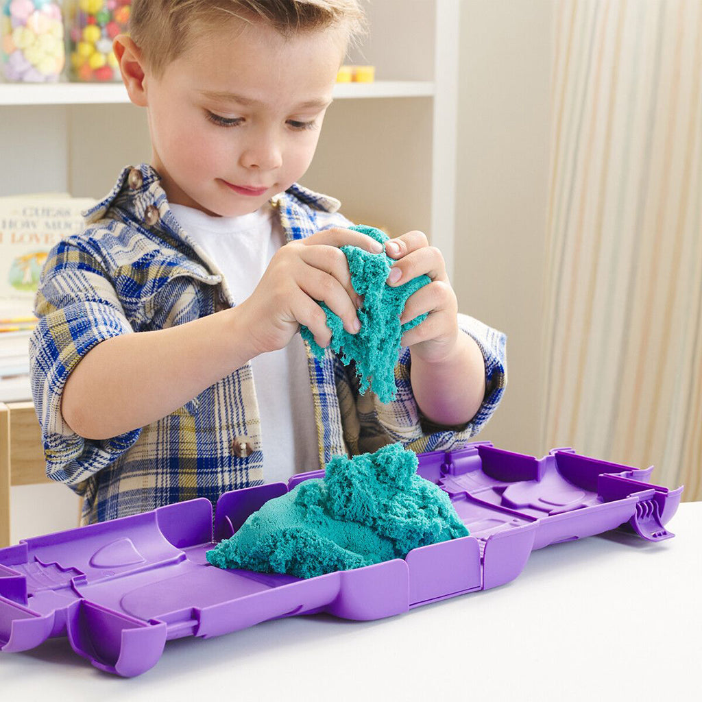 Kinetic Sand, Sandslott utbrettboks - Limegrønn
