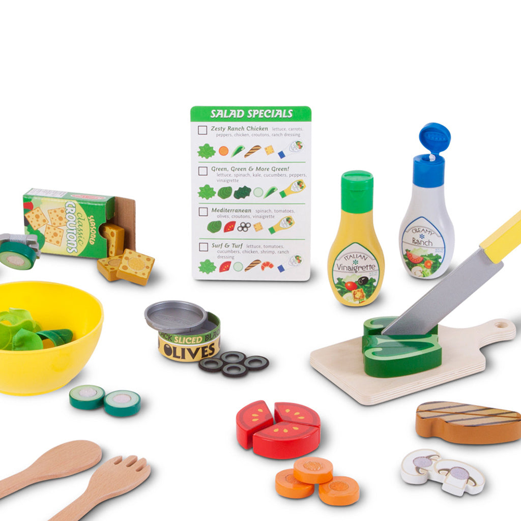 Melissa & Doug Lekemat i tre, Salatsett i tre