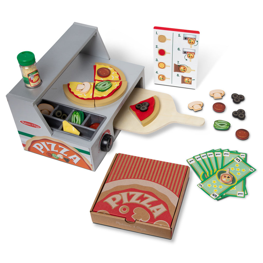 Melissa Doug legemad, bag-selv pizza ovn sæt