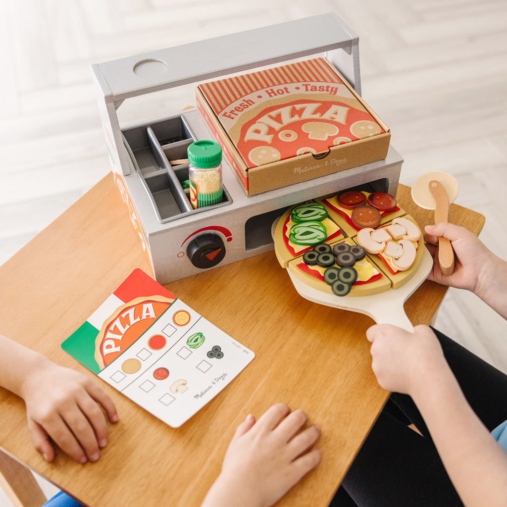 Melissa & Doug Lekemat, Lag din egen pizza - 41 deler