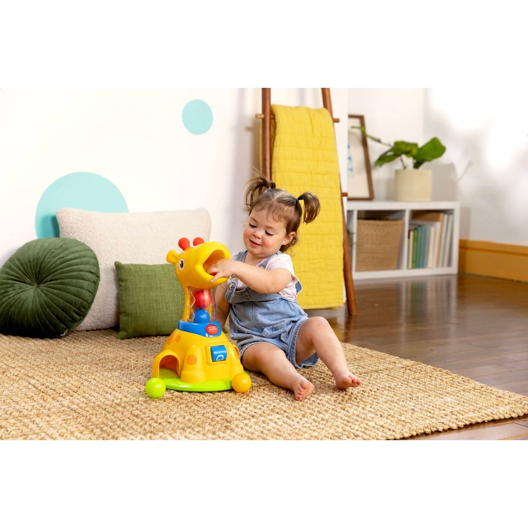 Bright Starts Babyleketøy med lys og lyd, Spinnin’ Spots Giraffe™ Ballspill