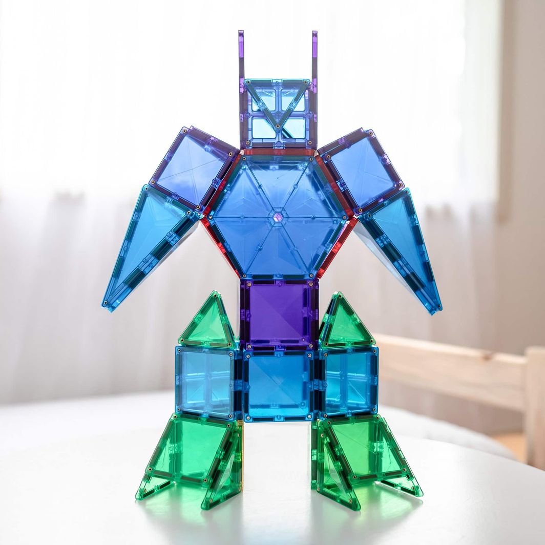 Connetix Mega Pack, Magnetisk byggesett med 212 deler - Rainbow
