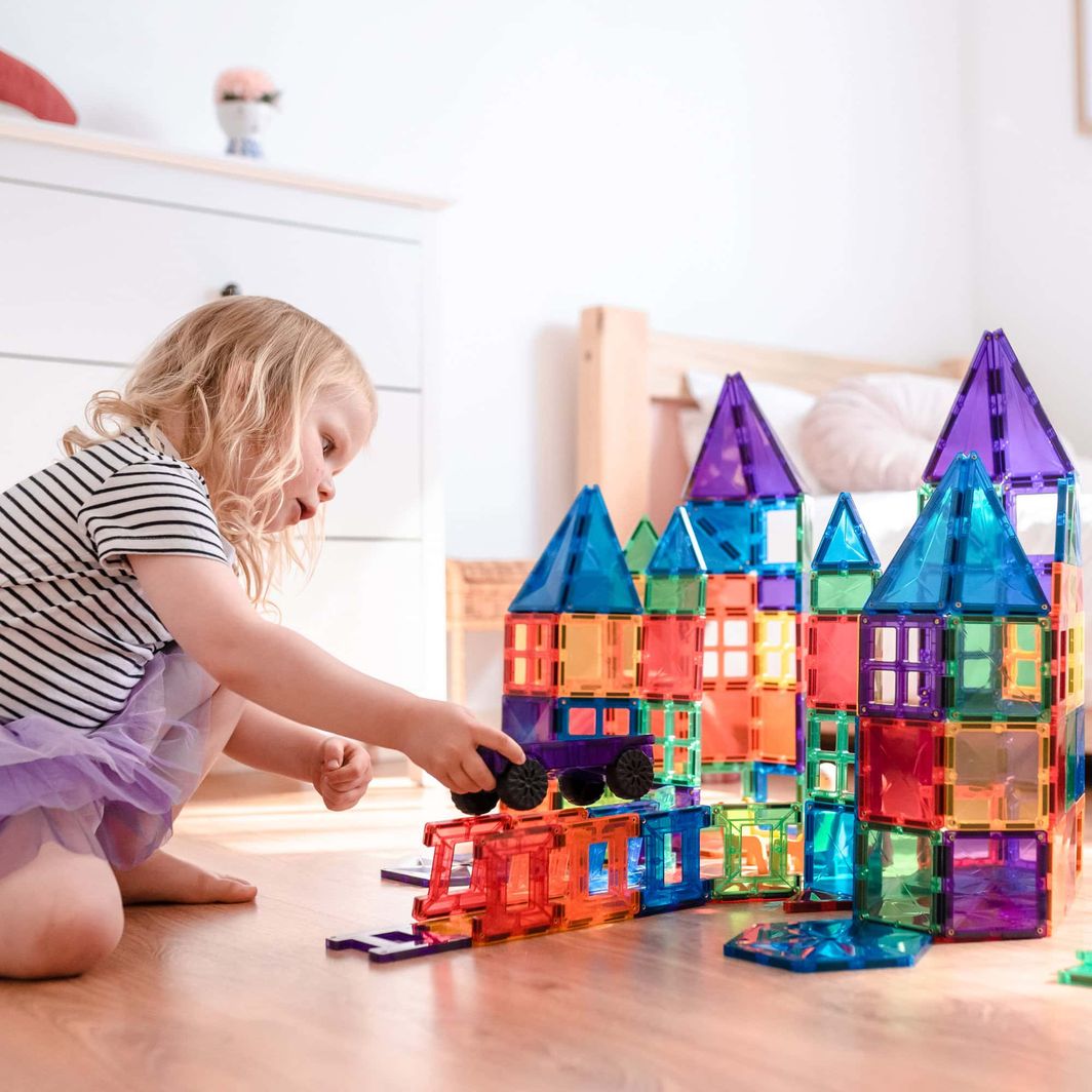 Connetix Mega Pack, Magnetisk byggesett med 212 deler - Rainbow
