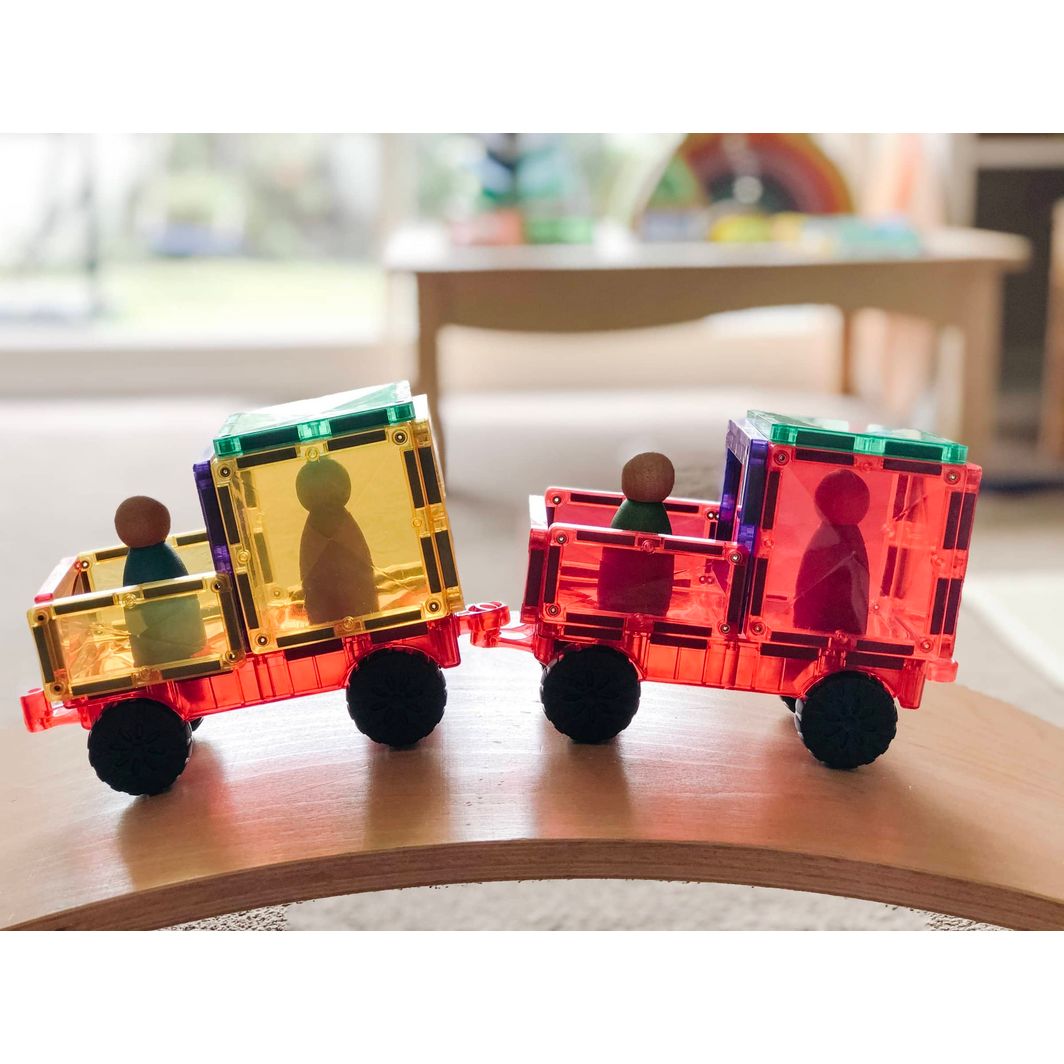 Connetix Motion Pack, Magnetisk byggesett med 24 deler – Rainbow