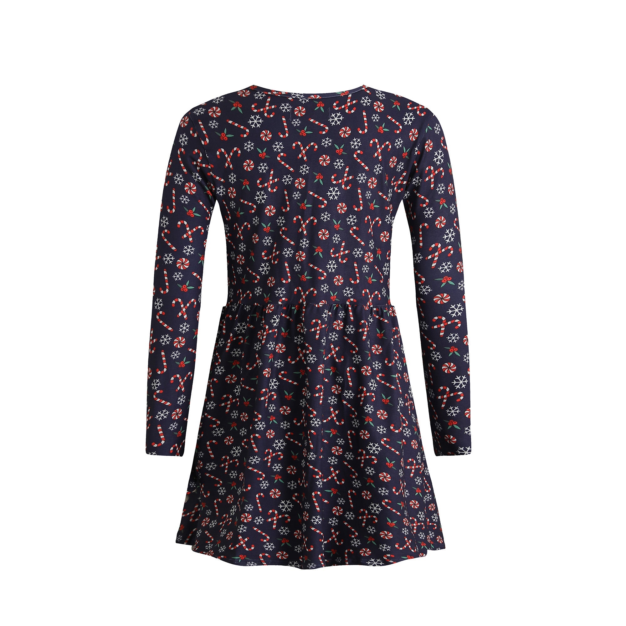 Liberté, Alma Ls Babydoll Dress (Kids) - Candycane Navy