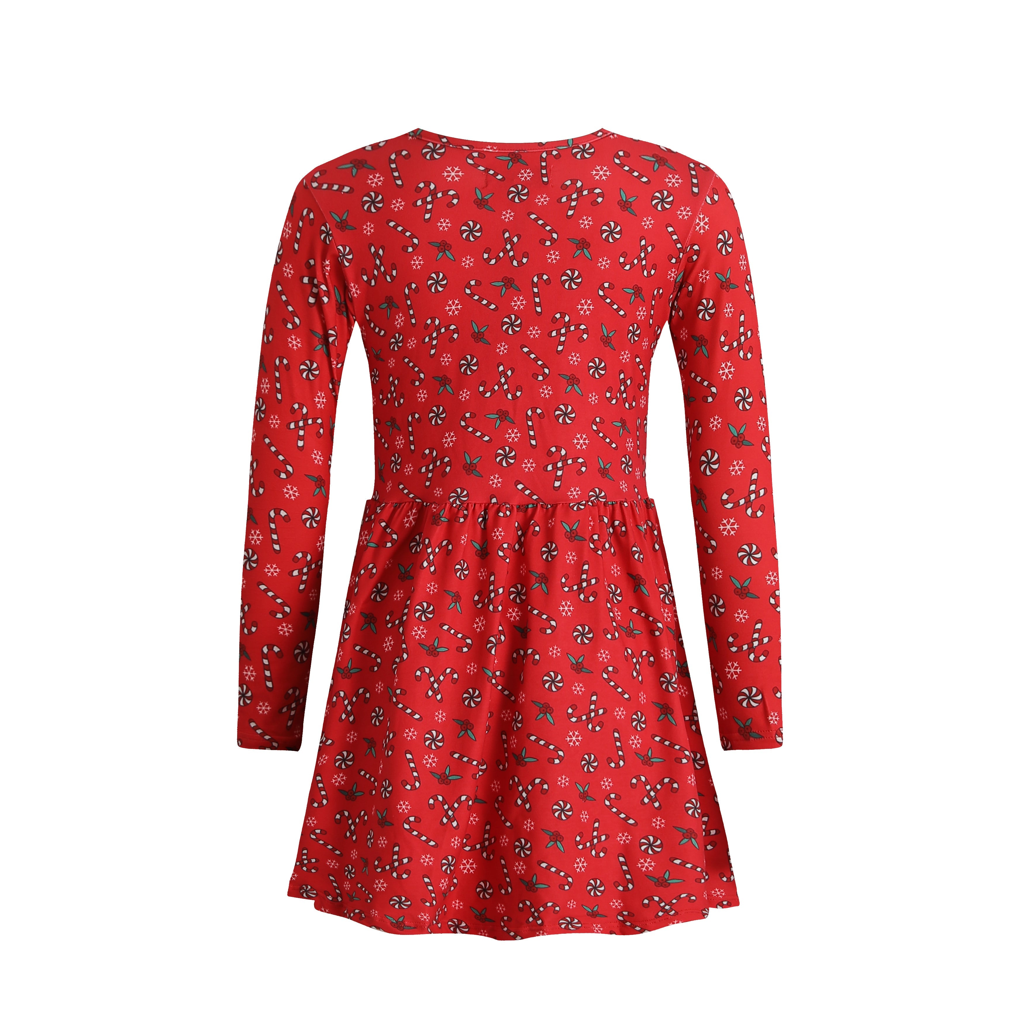 Liberté, Alma Ls Babydoll Dress (Kids) - Candycane Red