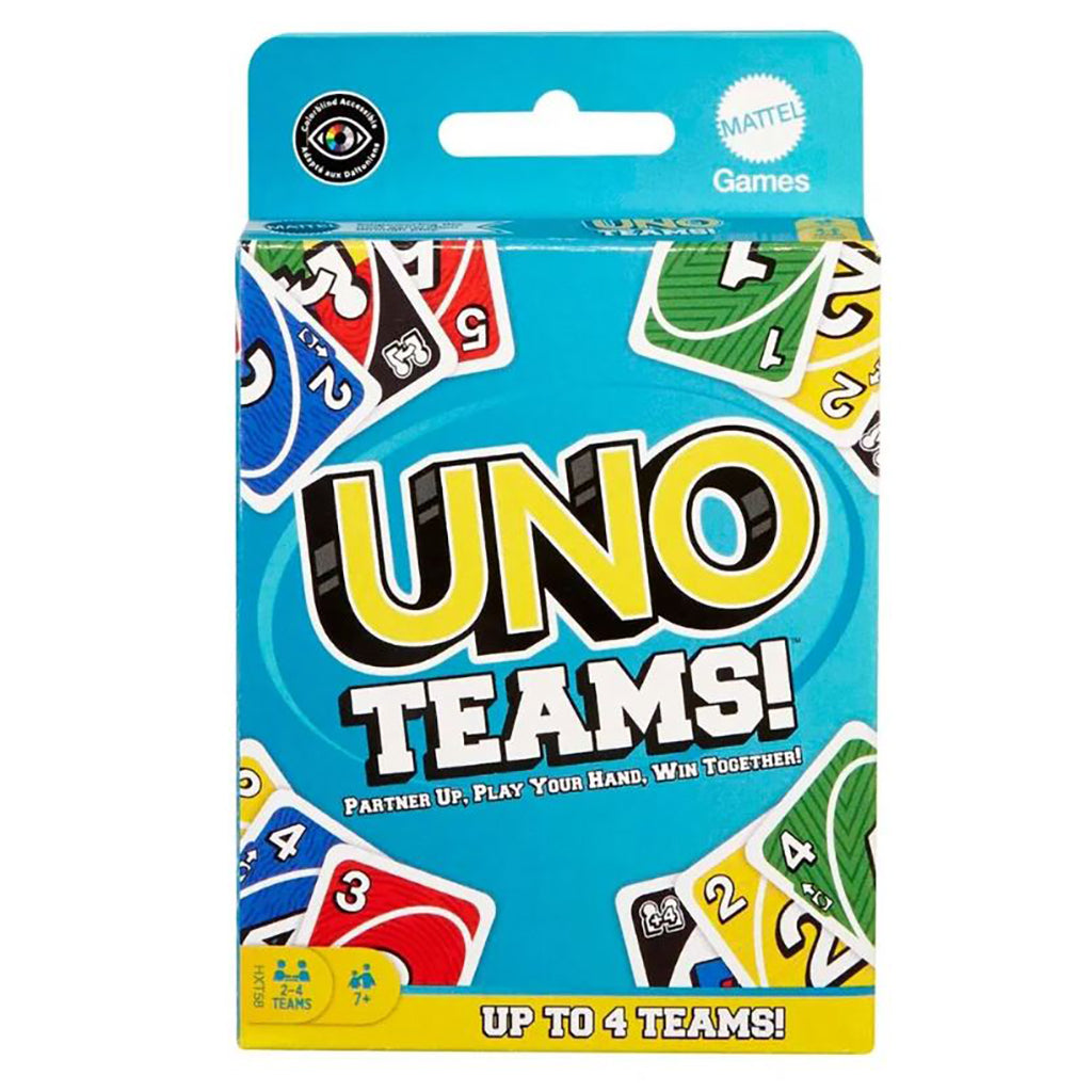 Uno kortspil, Teams æske forfra