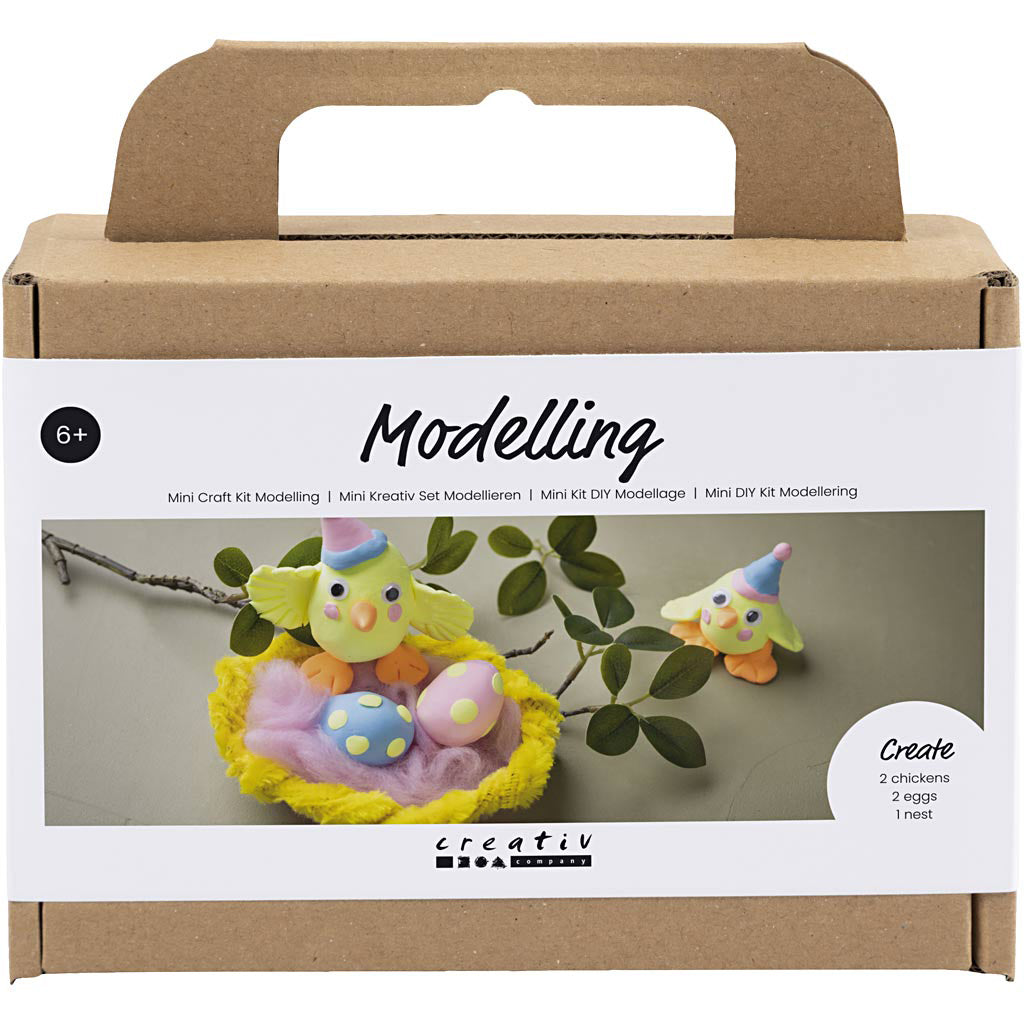 Mini DIY Kit Modellering, Påsketema med modelleringsvoks og accessories