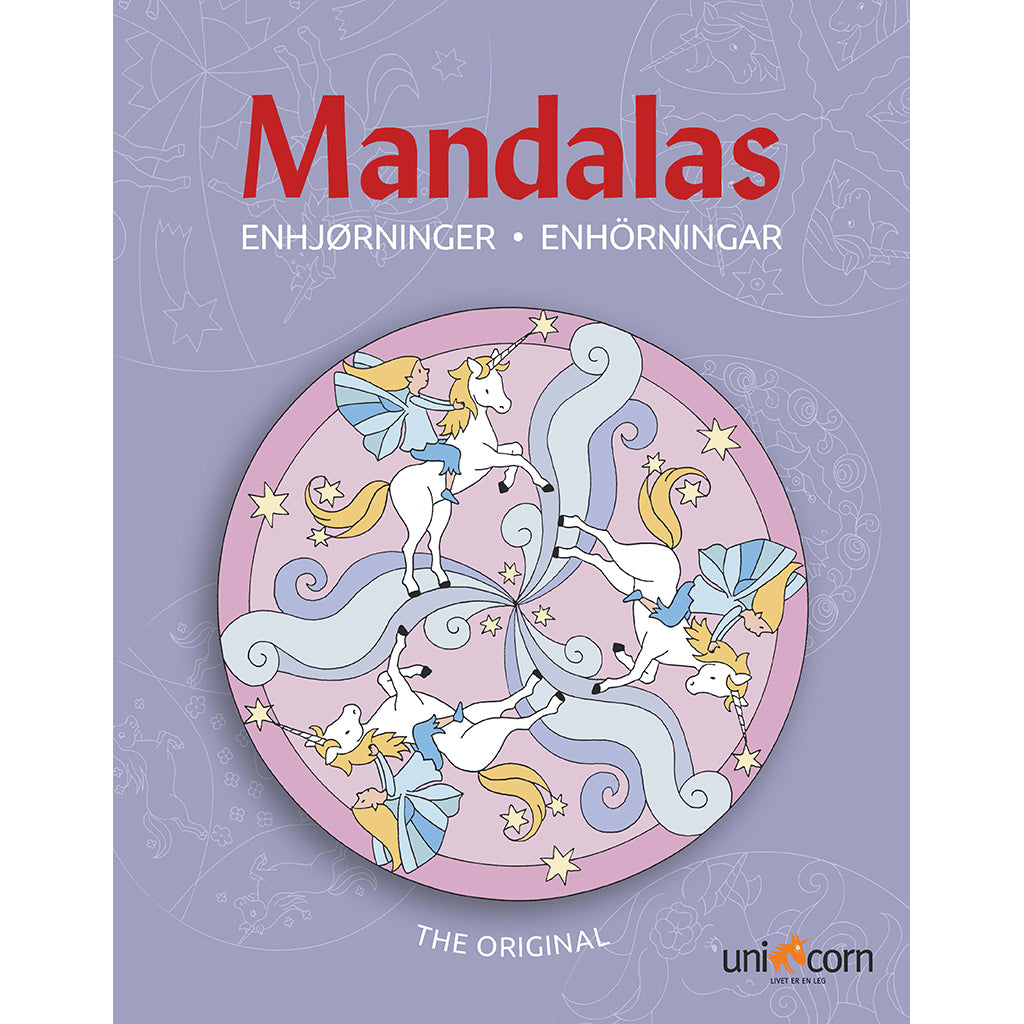Mandalas malebog, eventyrlige enhjørninge - fra 4 år