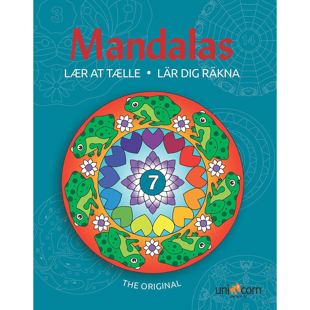 Mandalas malebog Lær at tælle bogomslag