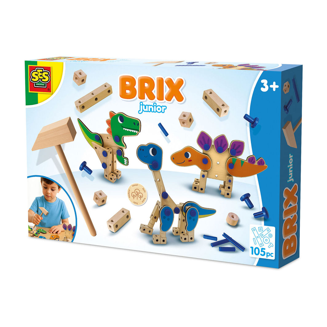 SES Creative Brix Junior, byggelegetøj - Dinosaurer