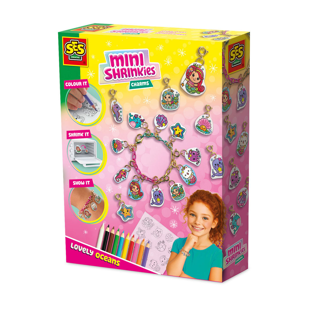 SES Creative Krympeplast, Mini Shrinkies - Charmerende havvenner