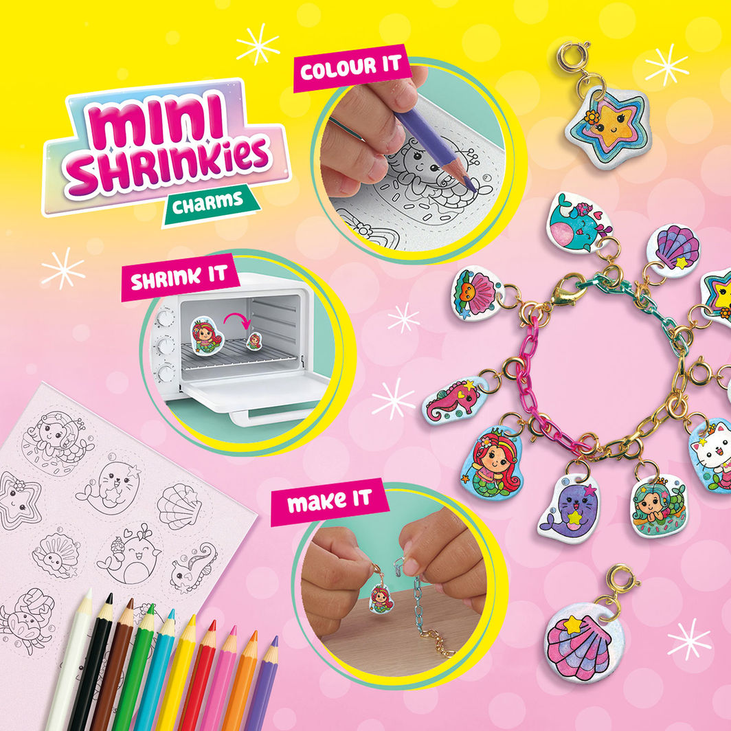 SES Creative Krympeplast, Mini Shrinkies - Sjarmerende havvenner