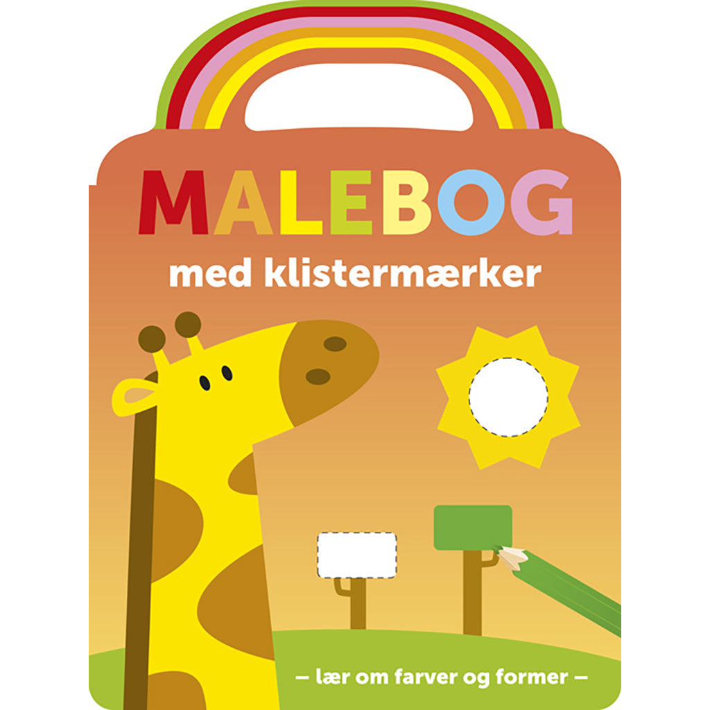 Forlaget Bolden malebog med klistermærker: Giraf
