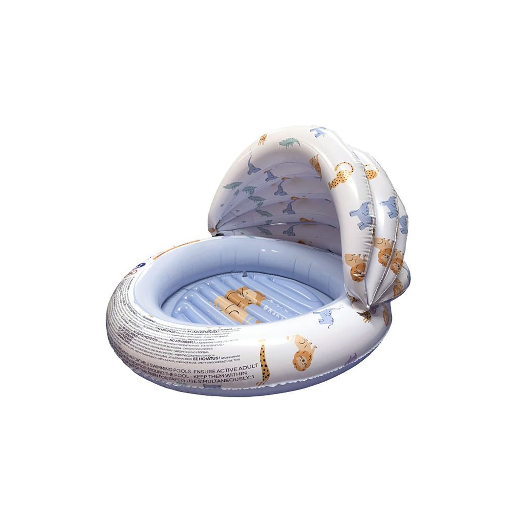 Swim Essentials, Badebasseng med skygge 100 cm - Wild Life Canopy