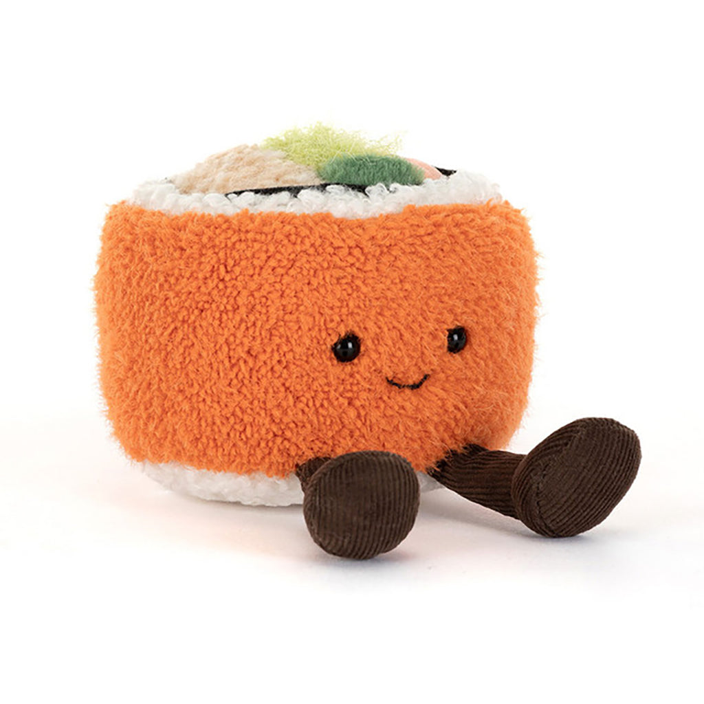 Jellycat bamse, Amuseables Codhi Californian sushi rulle - 9 cm