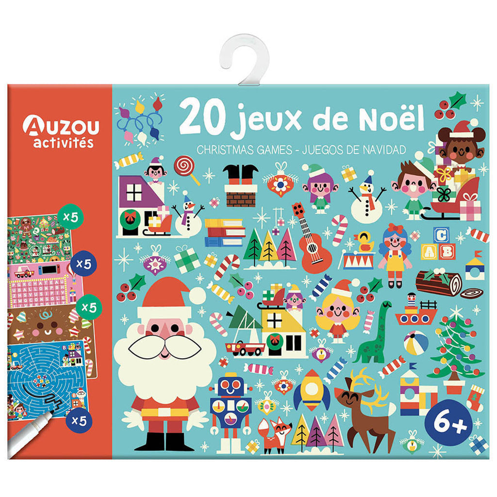 Auzou Aktivitetskort, 20 oppgaver - Jul