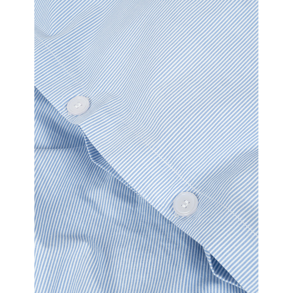 Studio Feder voksensengetøy, økologisk percale - Milk stripe