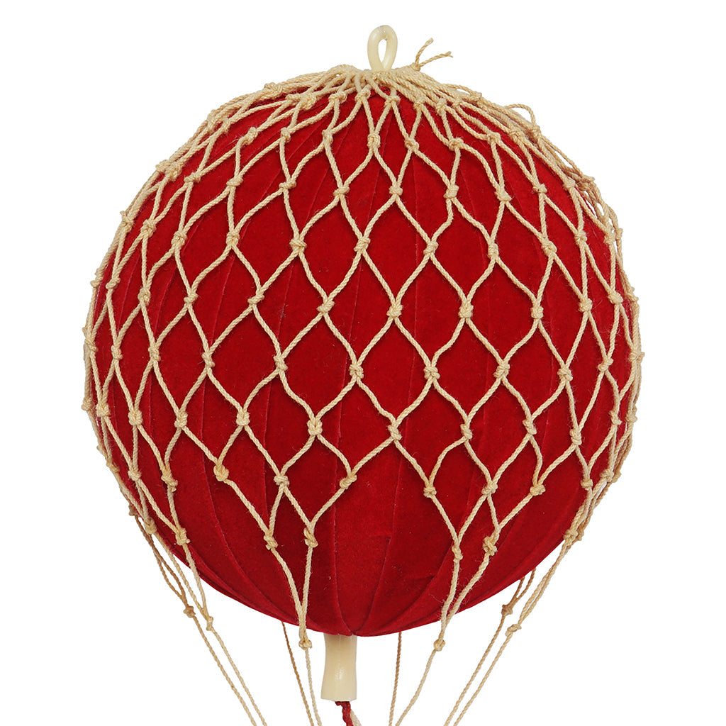 Luftballong, fløyelsrød - H: 13 x D: 8,5 cm