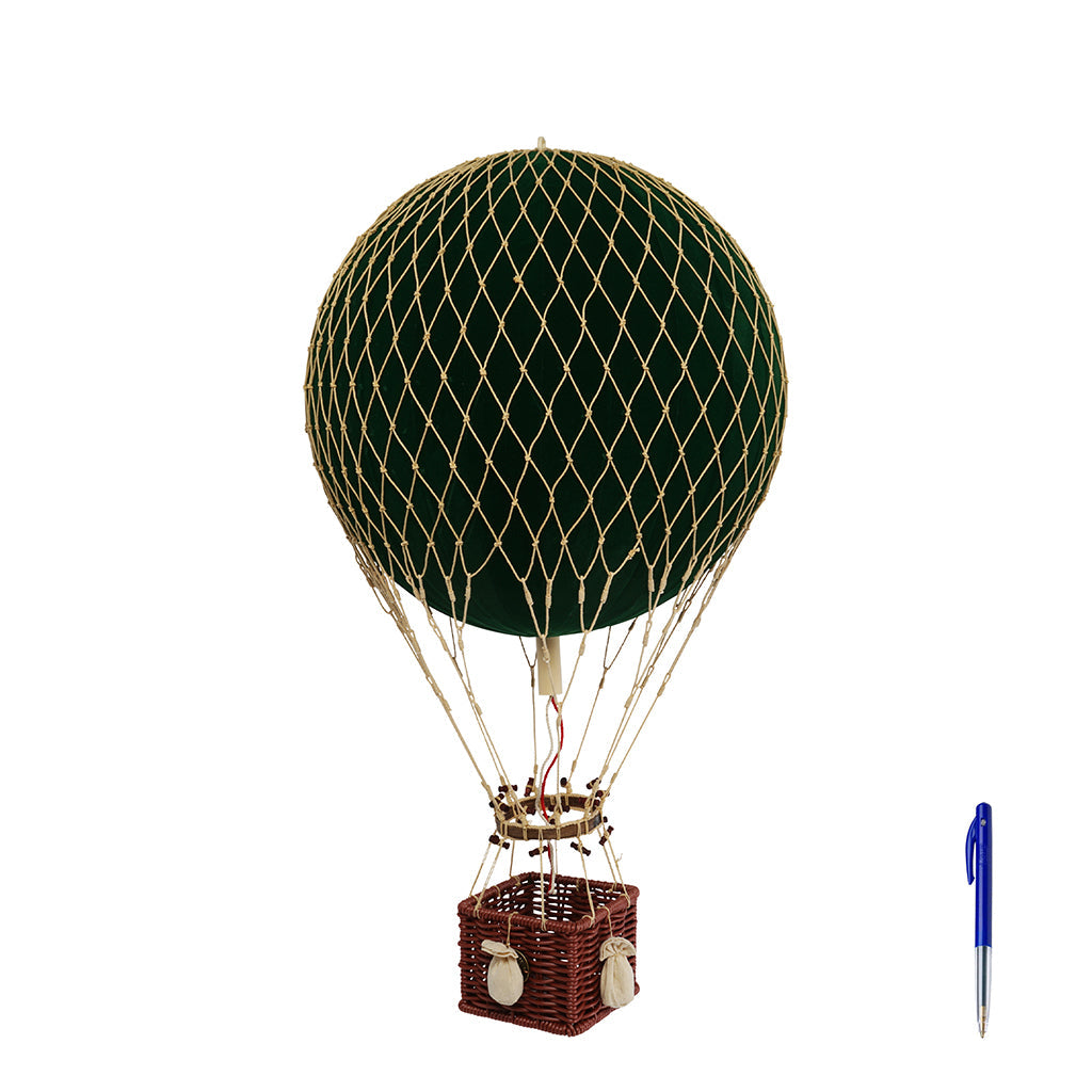 Luftballon, fløyelsgrønn - H: 56 x D: 32 cm