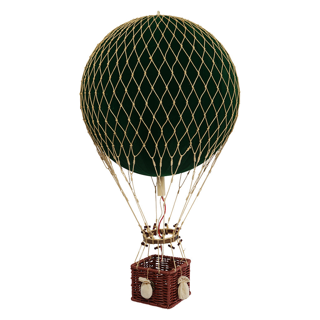 Luftballon, fløjlsgrøn - H: 56 x D: 32 cm