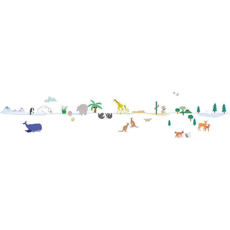 Mimi Lou wallsticker frise, Around the world