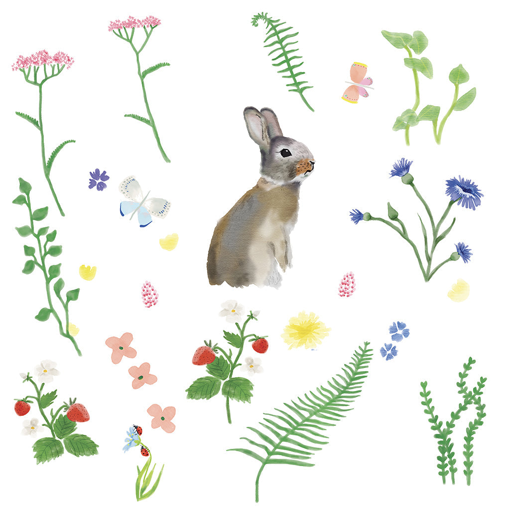 Mimi Lou wallsticker, Kanin i gresset