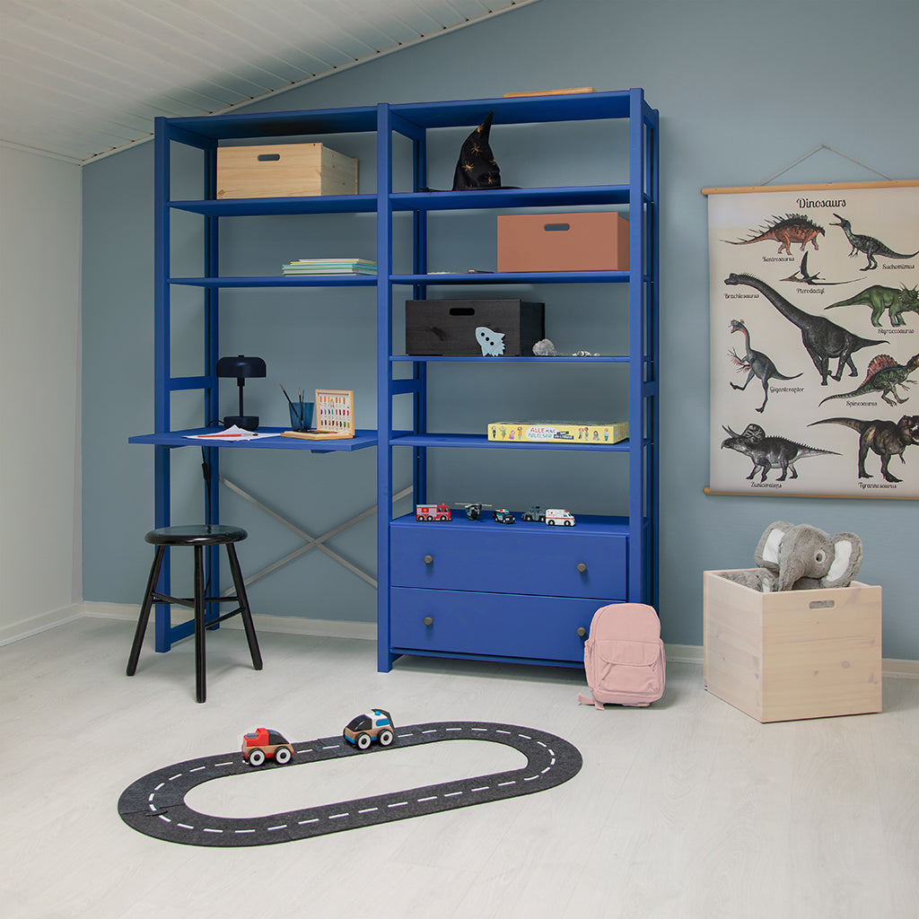 By Aulum Agger Deluxe Stigereol m. skrivebord, Panton blå - Special Edition