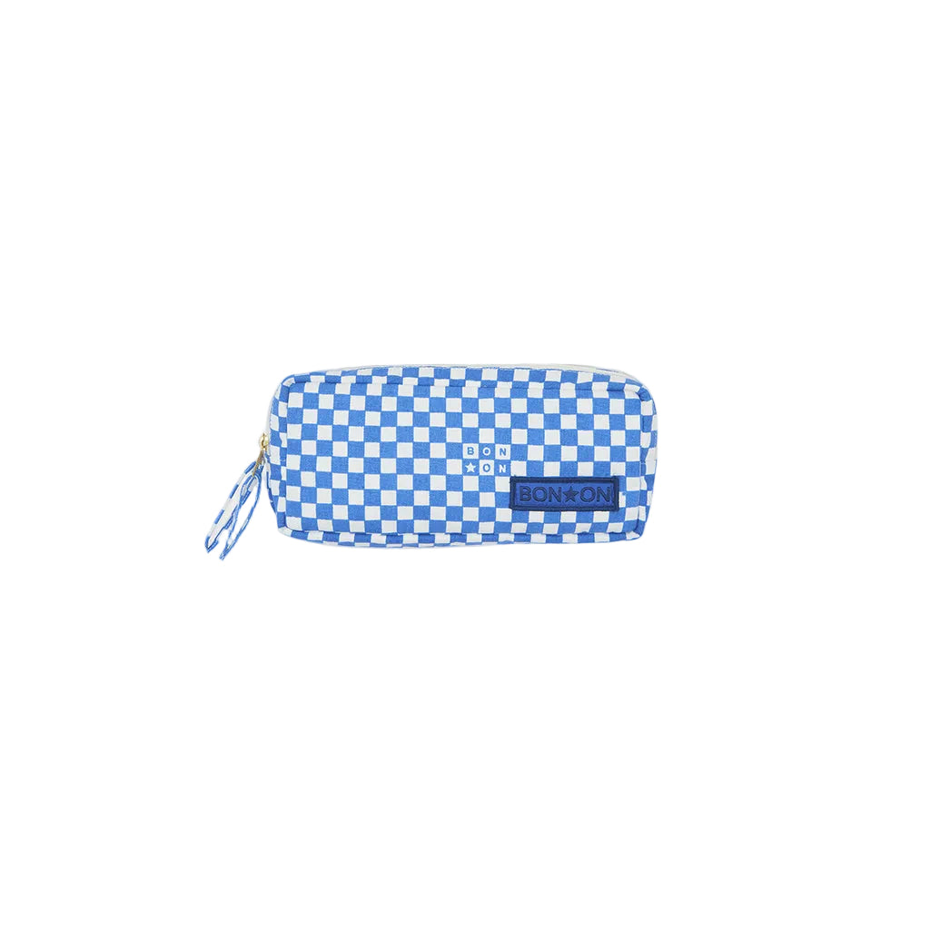 Bonton penalhus i lærred, Damier blue indigo