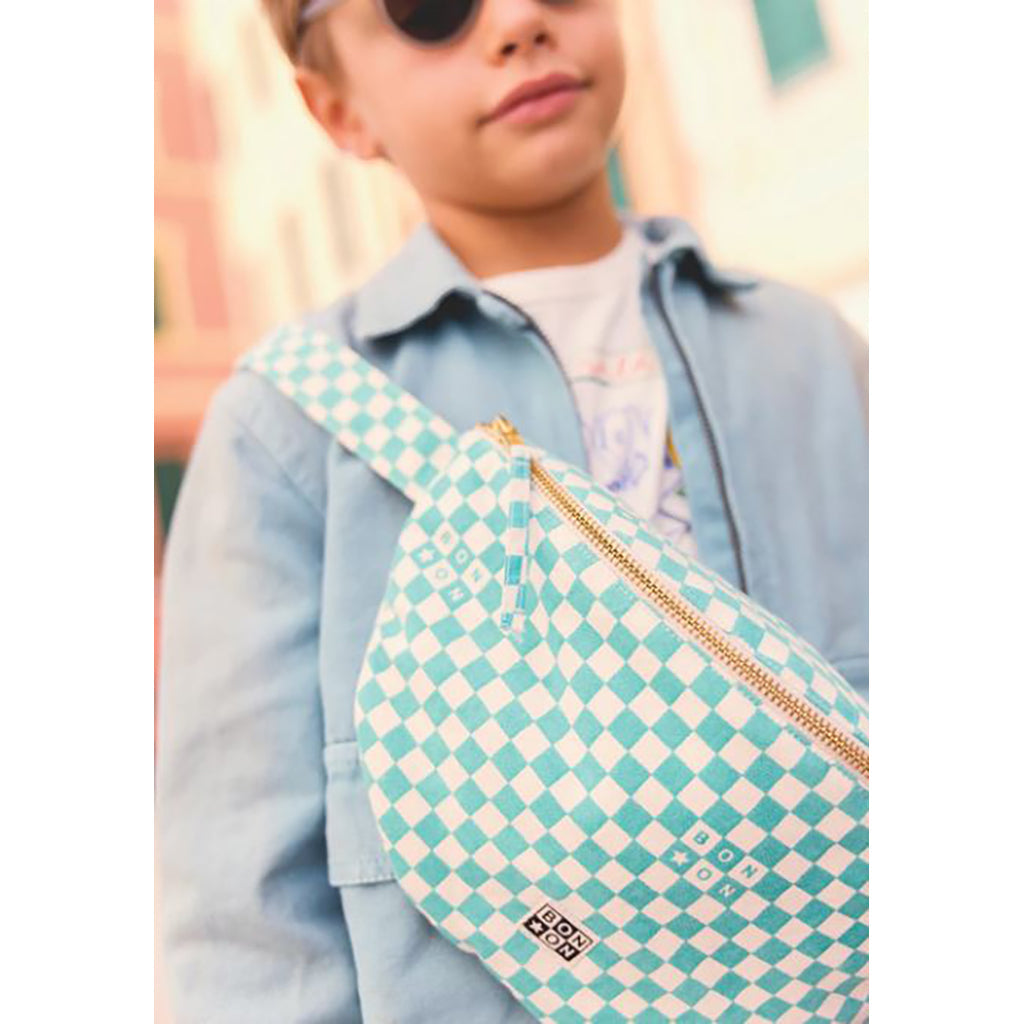Bonton belteveske, Damier bleu Vintage