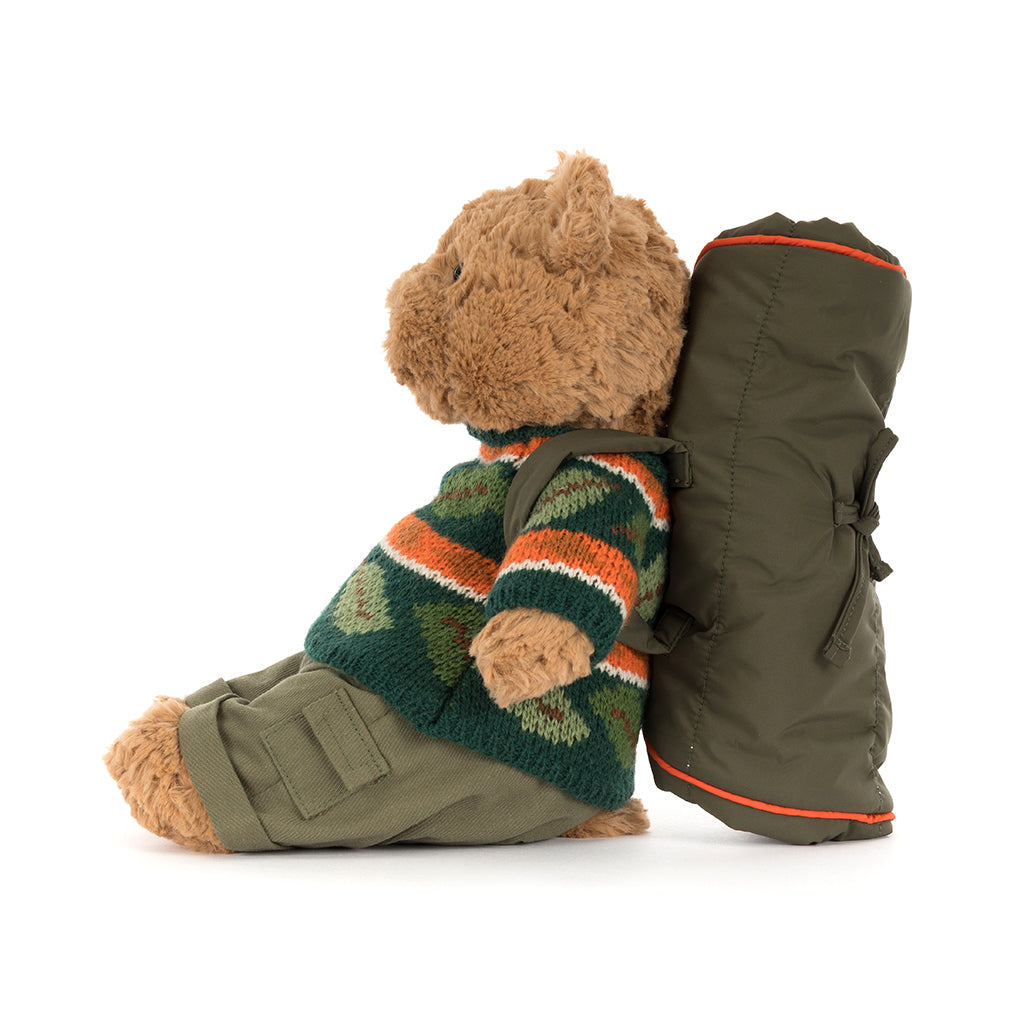 Jellycat bamse, Bartholomew bjørn, Hiking outfit - 26 cm