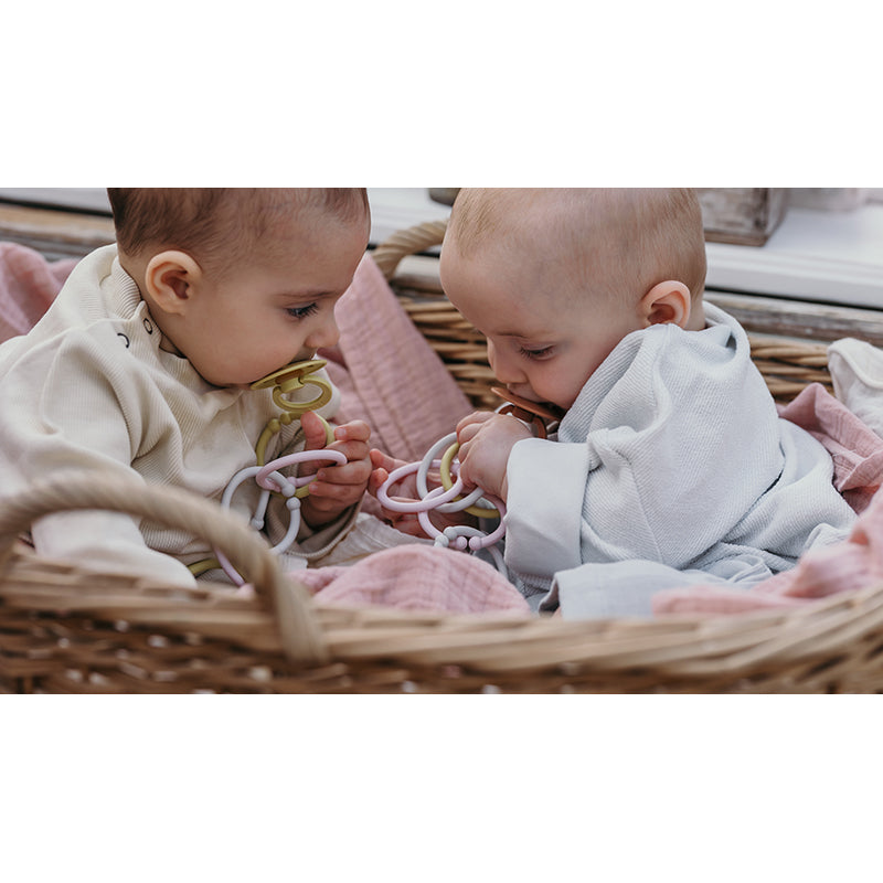 Bibs Loops, 12 stk. multi-ringer - Blush/Woodchuck/Ivory