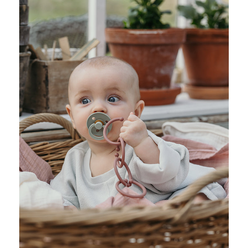 Bibs Loops, 12 stk. multi-ringer - Blush/Woodchuck/Ivory