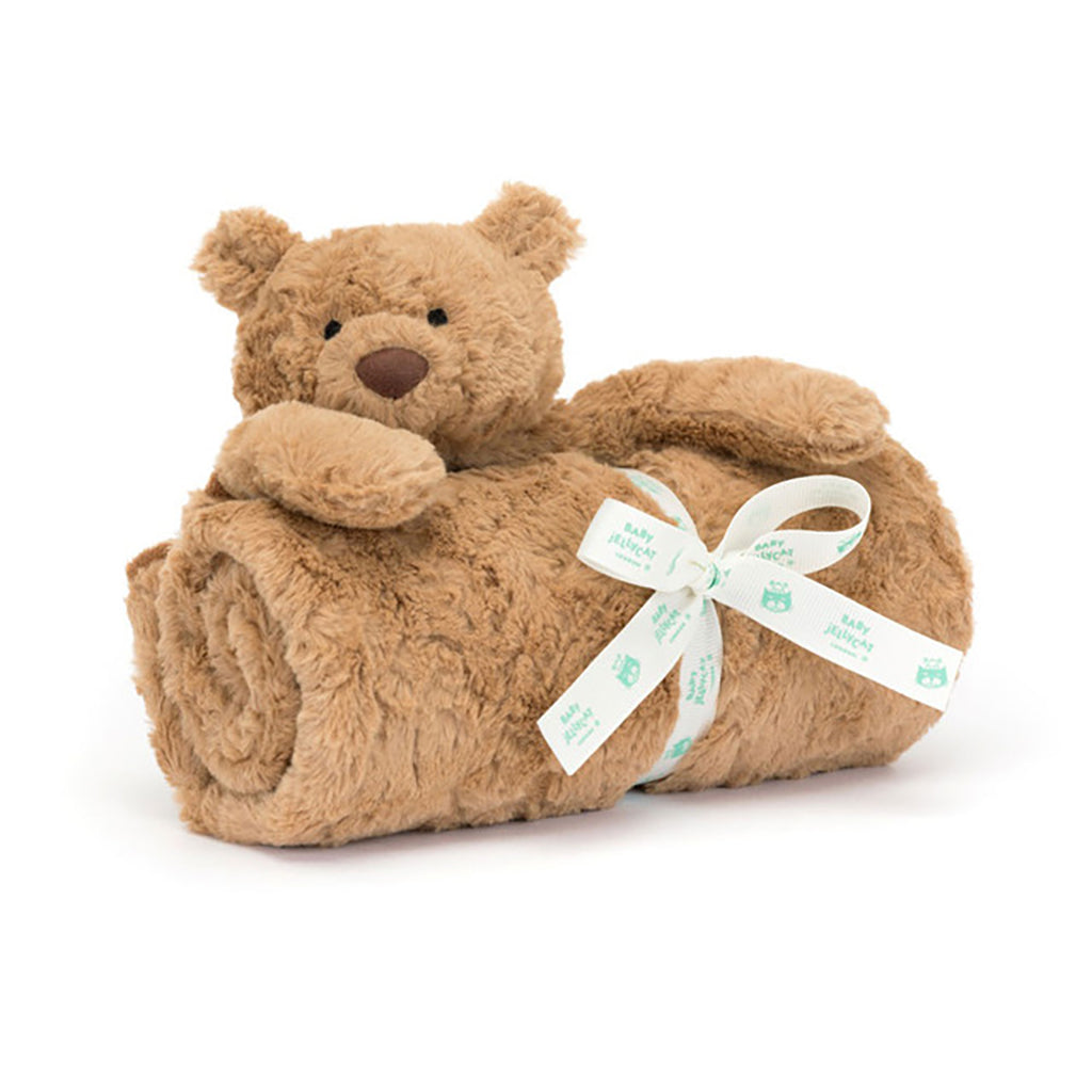 Jellycat pledd med Bartholomew bjørn, Bear Blankie - 56 x 70 cm