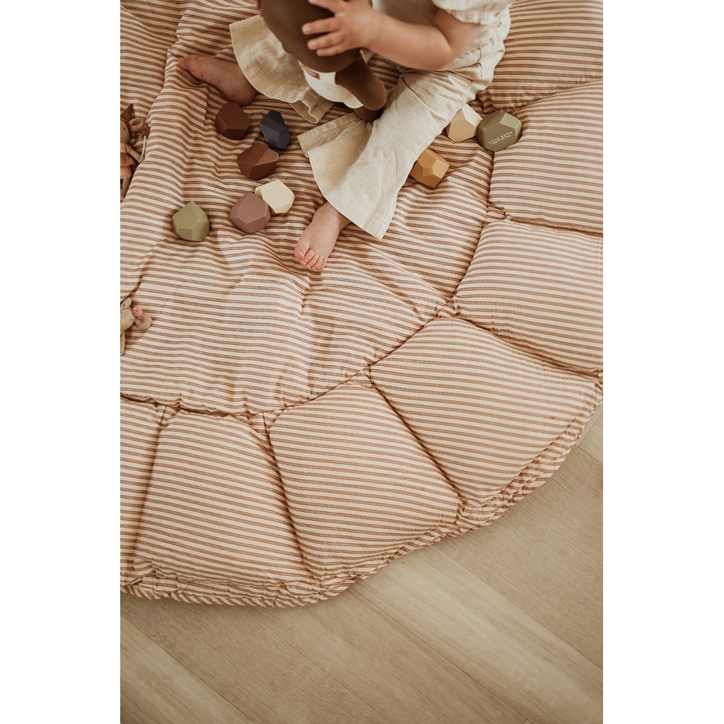 Play&Go Bloom, Tre-i-én babytæppe, økologisk – Stripes brown
