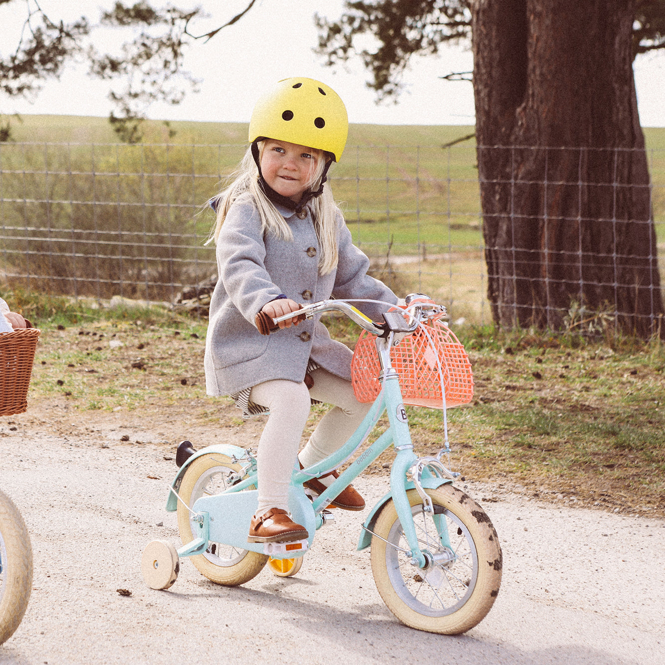 Bobbin sykkel m. støttehjul, Gingersnap 12"- Green