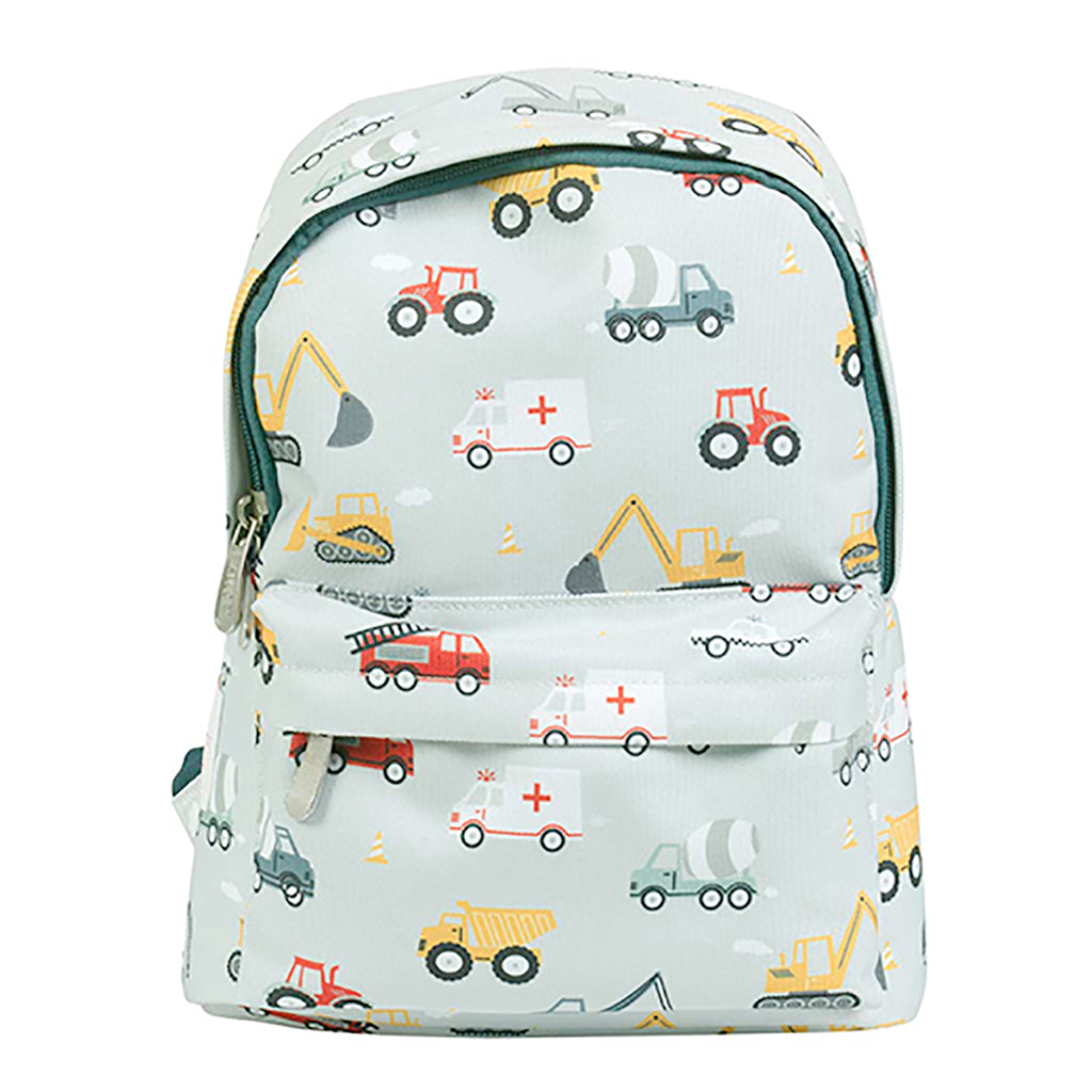 A little lovely company rygsekk, lille - Lyseblå m køretøjer