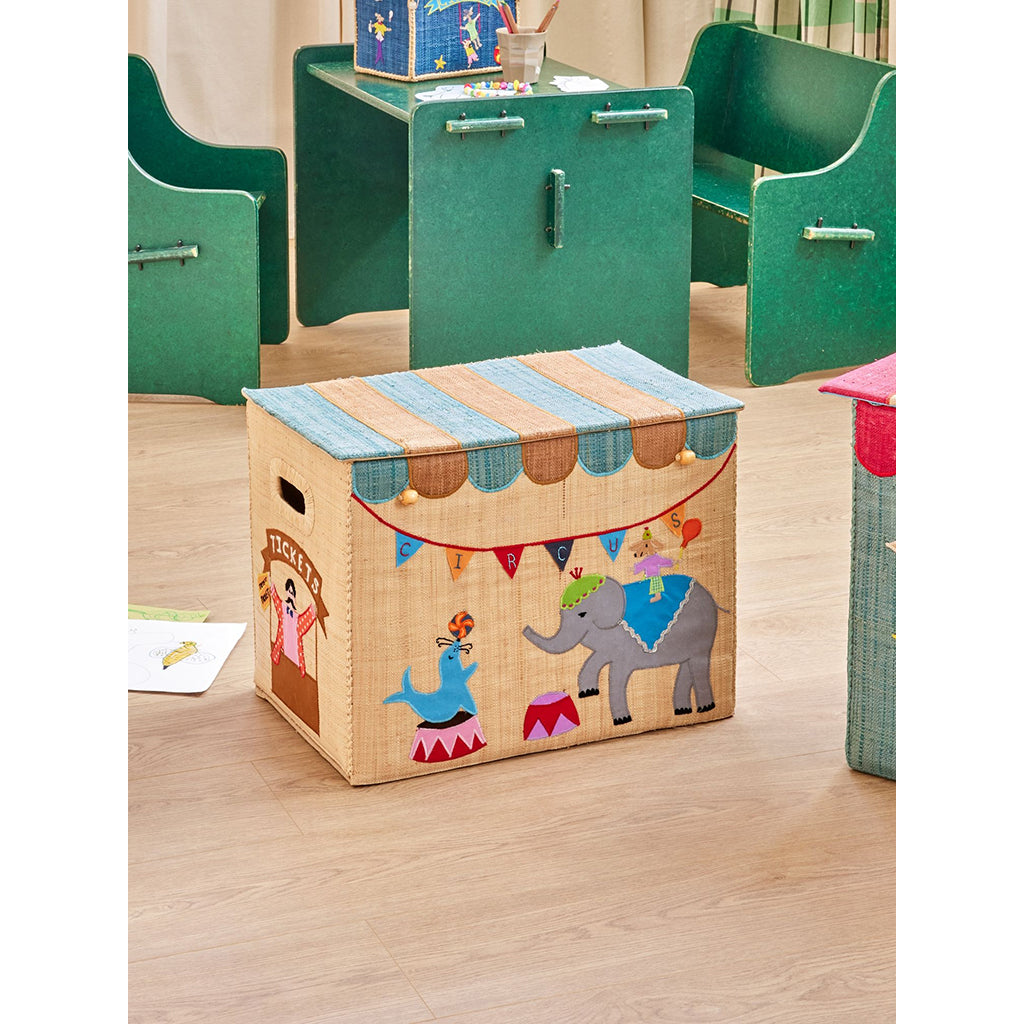 Rice kurvehus til oppbevaring, sammenleggbar, large – Sirkus
