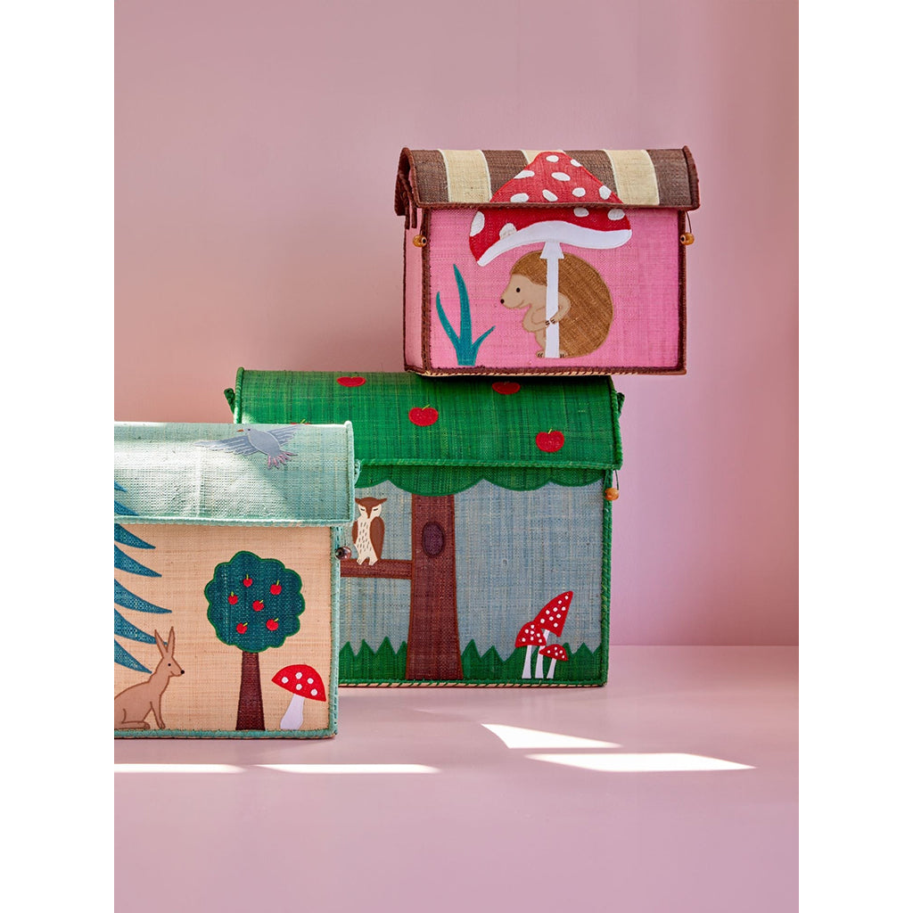 Rice kurvhus til oppbevaring, Happy forest