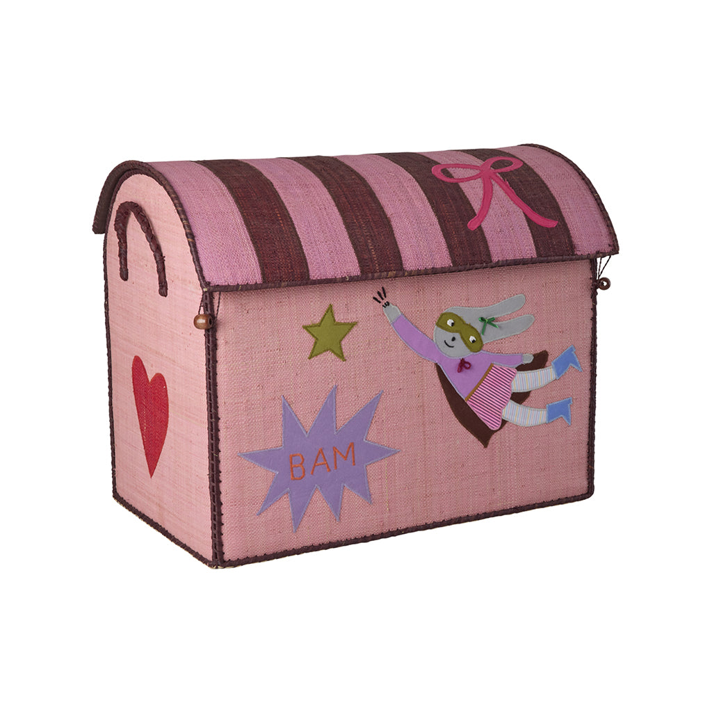 Rice kurvehus til oppbevaring, Natur - Hero Theme pink