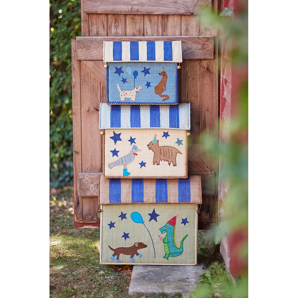 Rice kurvehus for oppbevaring, Blue Party Animal