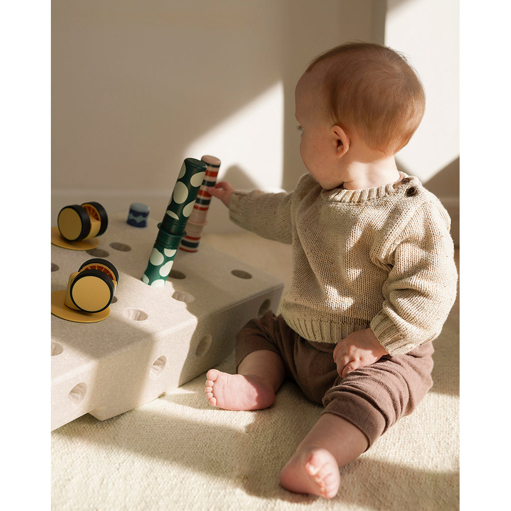 Modu Babymotorikksett, Sand grey/ Honey yellow